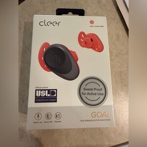 New/Shrink wrapped Cleer brand Wireless Earbuds - Red and Black